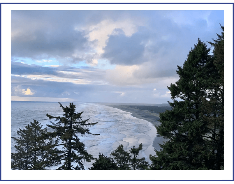 A view of the ocean from above.